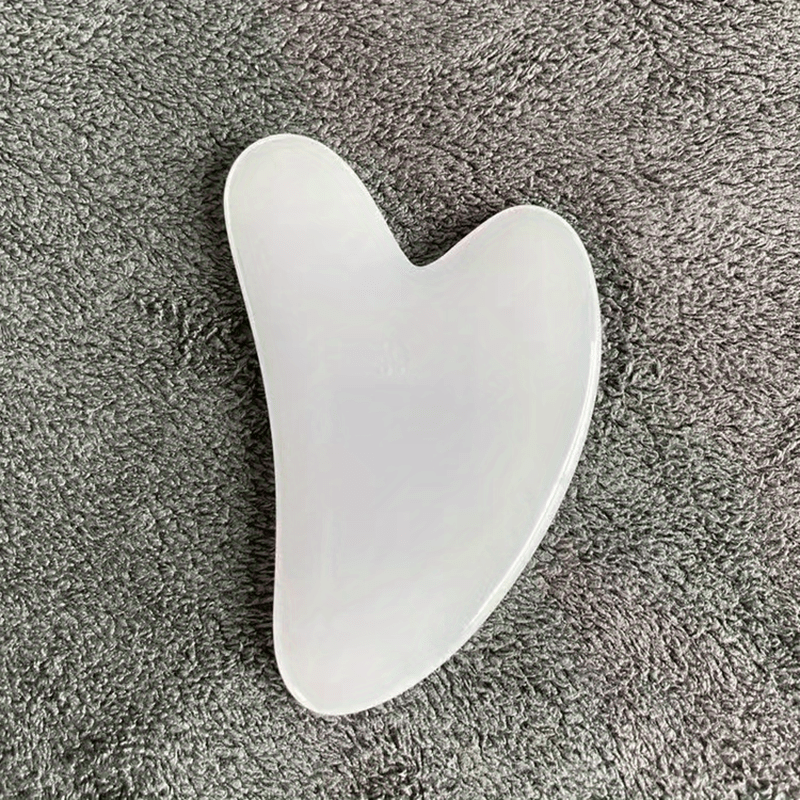 Heart-Shaped Gua Sha – Pastel Pink Facial & Body Massager