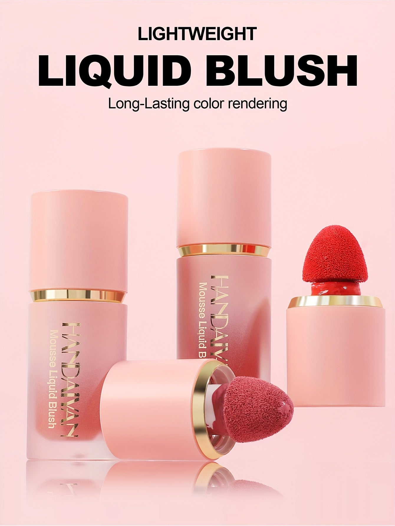 HANDAIYAN Velvet Liquid Blush Set – Waterproof, Natural Glow Makeup