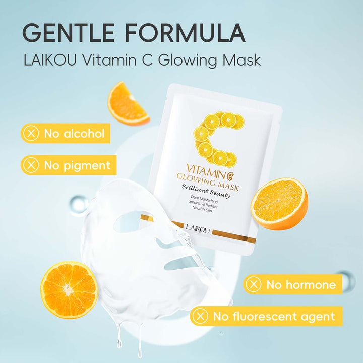 LAIKOU Vitamin C Facial Mask 3-Pack
