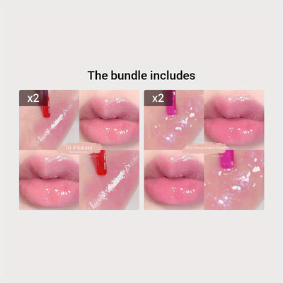 6-Color Lip Gloss Set – Moisturizing Dewy Shine & Nourishing Lip Care