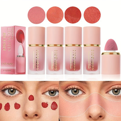 HANDAIYAN Velvet Liquid Blush Set – Waterproof, Natural Glow Makeup
