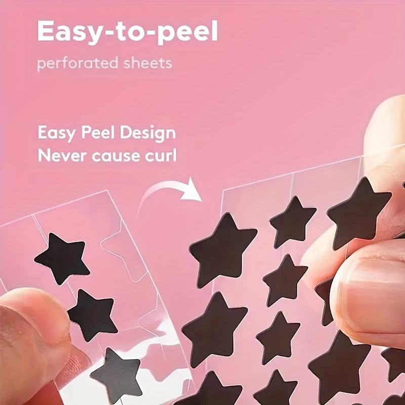 Black Heart & Star Acne Patches – Tea Tree & Centella Oil