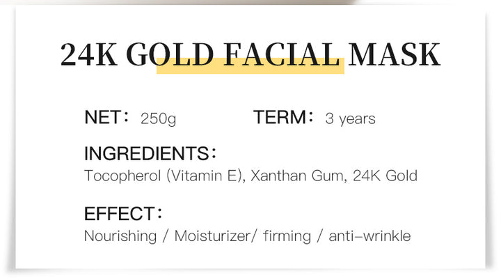 Firming and smoothing facial mask