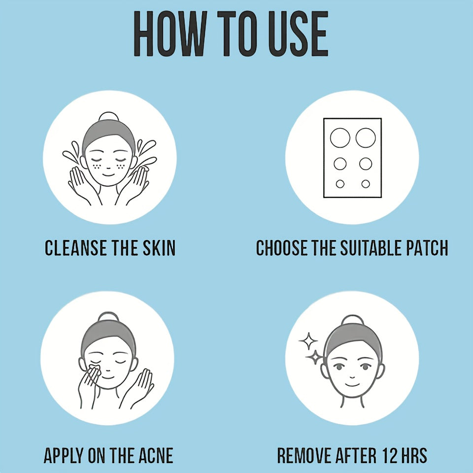 Hydrocolloid Acne Patches (396 pcs) – Day & Night Pimple Cover Stickers