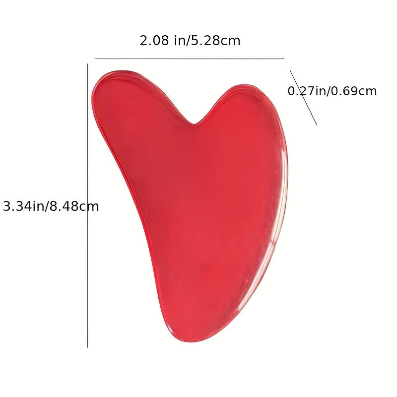 Heart-Shaped Gua Sha – Pastel Pink Facial & Body Massager