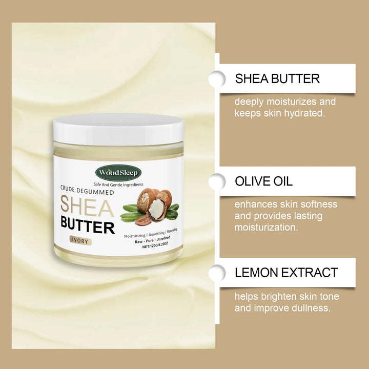 Natural Shea Butter Moisturizer – Deep Hydration for Dry Skin with shea butter, olive oil, and lemon extract.