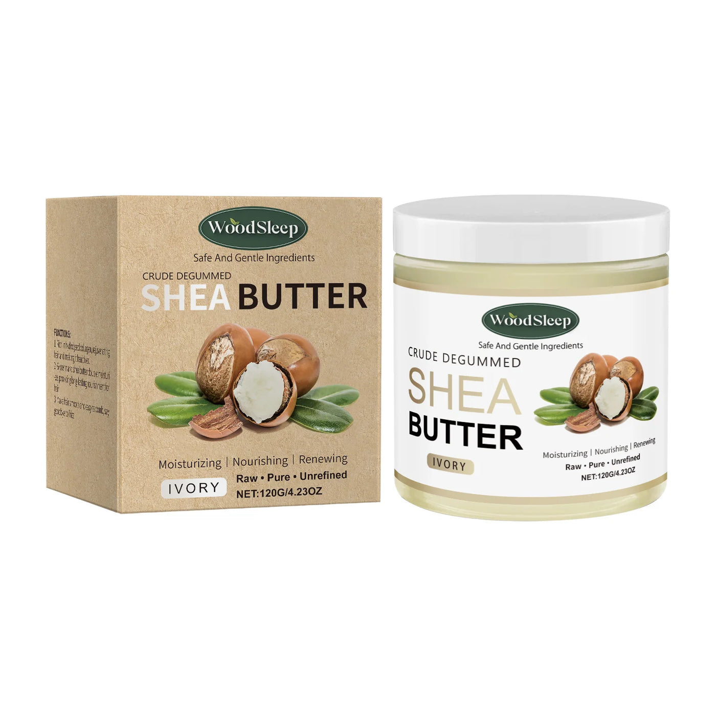 Natural shea butter moisturizer jar