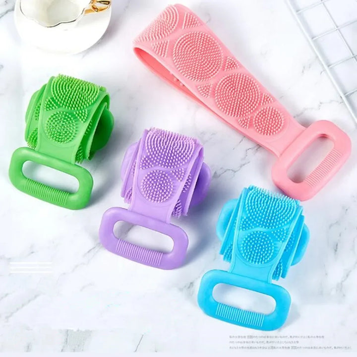 Reusable silicone body scrubber designed to last for 30 days