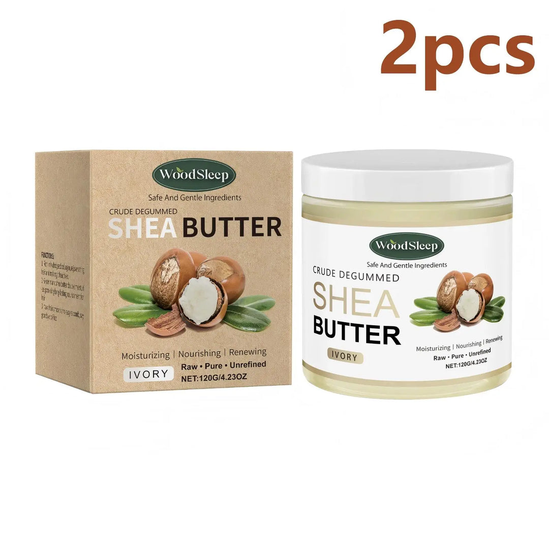 Shea butter cream applied to dry skin