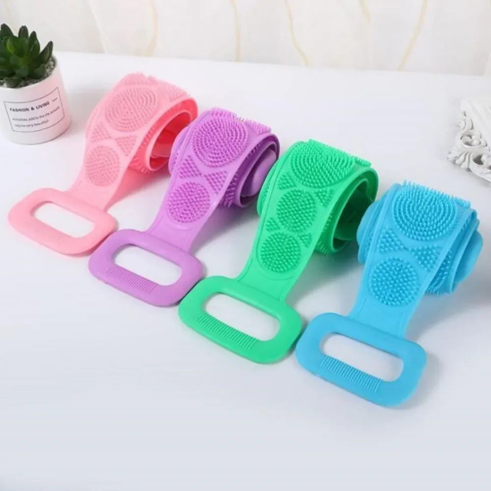Antimicrobial silicone body scrubber resists odor-causing bacteria