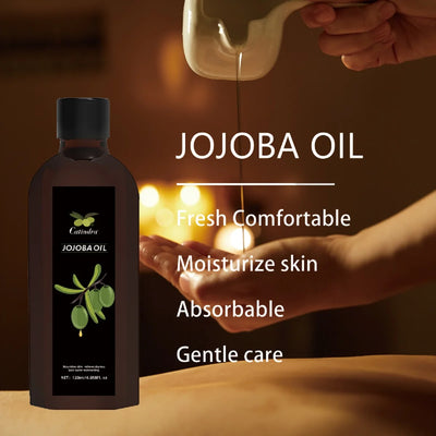 Jojoba oil applied on skin