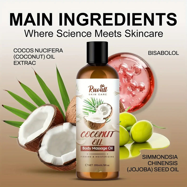 Hydrating coconut body oil