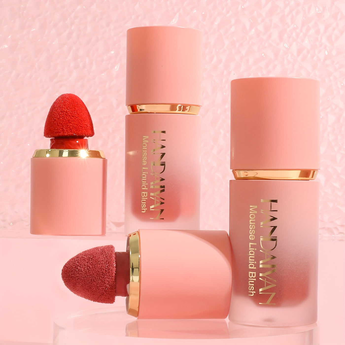HANDAIYAN Velvet Liquid Blush Set – Waterproof, Natural Glow Makeup
