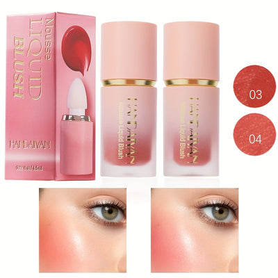 HANDAIYAN Velvet Liquid Blush Set – Waterproof, Natural Glow Makeup