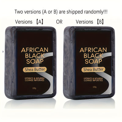 African Black Soap with Shea Butter – Moisturizing Face & Body Bar