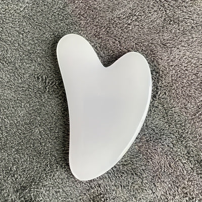 Heart-Shaped Gua Sha – Pastel Pink Facial & Body Massager