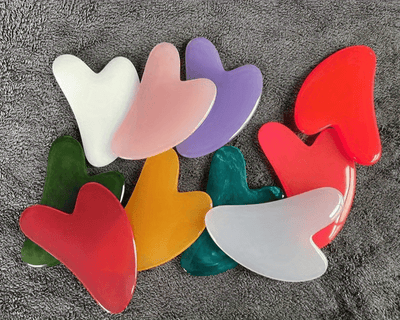 Heart-Shaped Gua Sha – Pastel Pink Facial & Body Massager