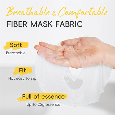 LAIKOU 3-Pack Vitamin C Facial Masks – Glowing, Hydrating & Hypoallergenic