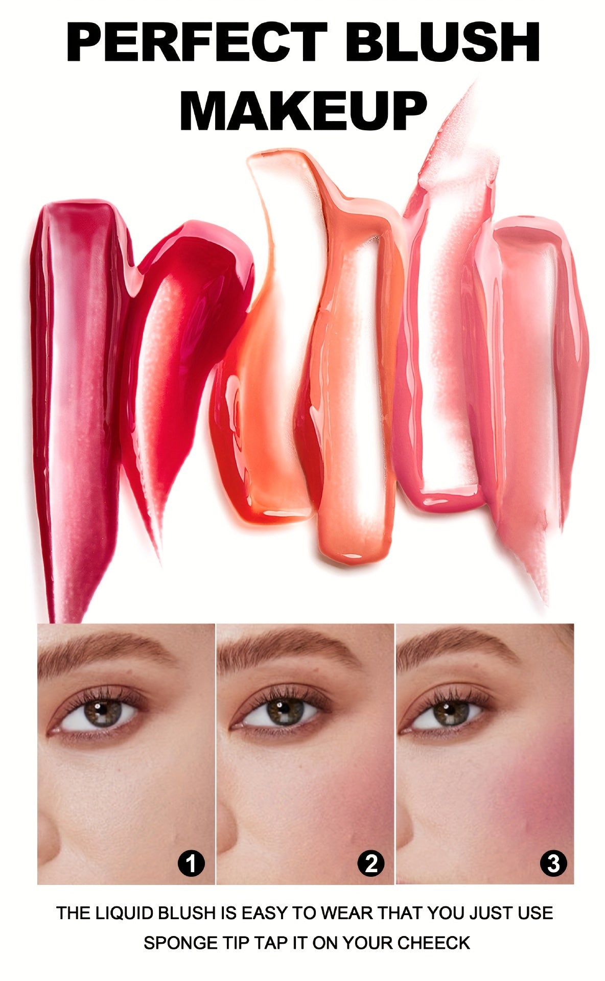 HANDAIYAN Velvet Liquid Blush Set – Waterproof, Natural Glow Makeup