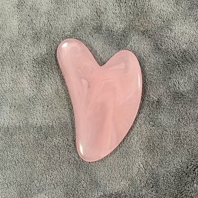 Heart-Shaped Gua Sha – Pastel Pink Facial & Body Massager