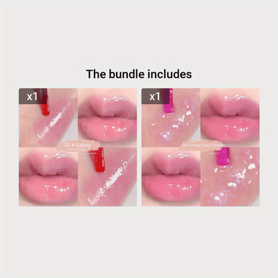 6-Color Lip Gloss Set – Moisturizing Dewy Shine & Nourishing Lip Care